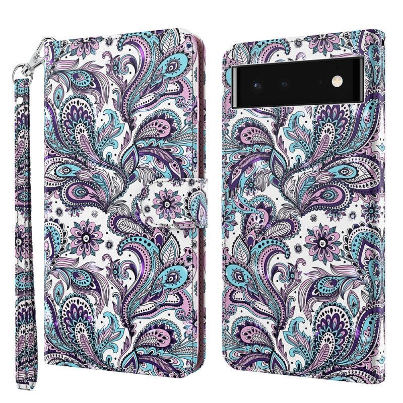 Κάλυμμα Google Pixel 7 Pro με κορδονι Strappy Paisley Pattern