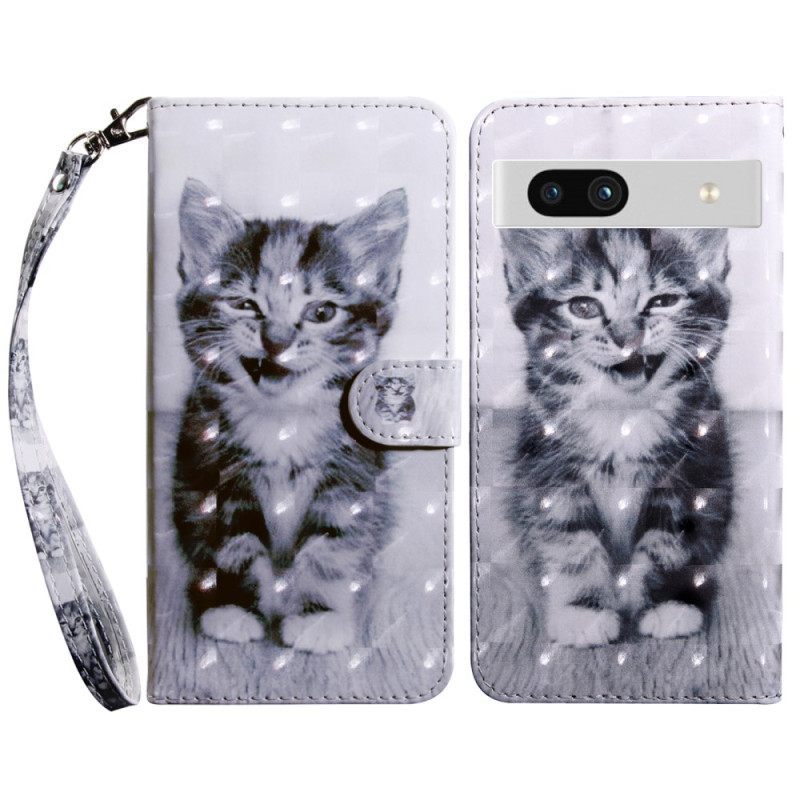 Κάλυμμα Google Pixel 7A με κορδονι Strappy Kitten