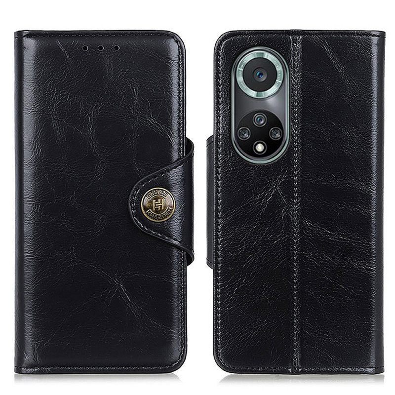 Κάλυμμα Honor 50 Pro Pro Faux Leather Shiny Khazneh