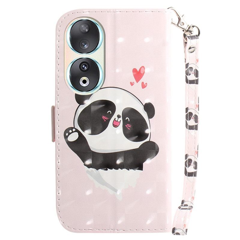 Κάλυμμα Honor 90 με κορδονι Panda Love With Strap