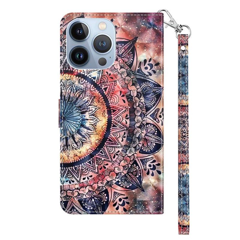 Κάλυμμα iPhone 14 με κορδονι Pro Colorful Strappy Mandala