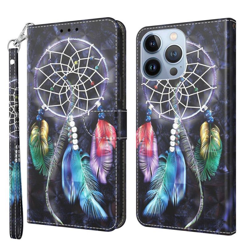 Κάλυμμα iPhone 14 με κορδονι Strap Dream Catcher