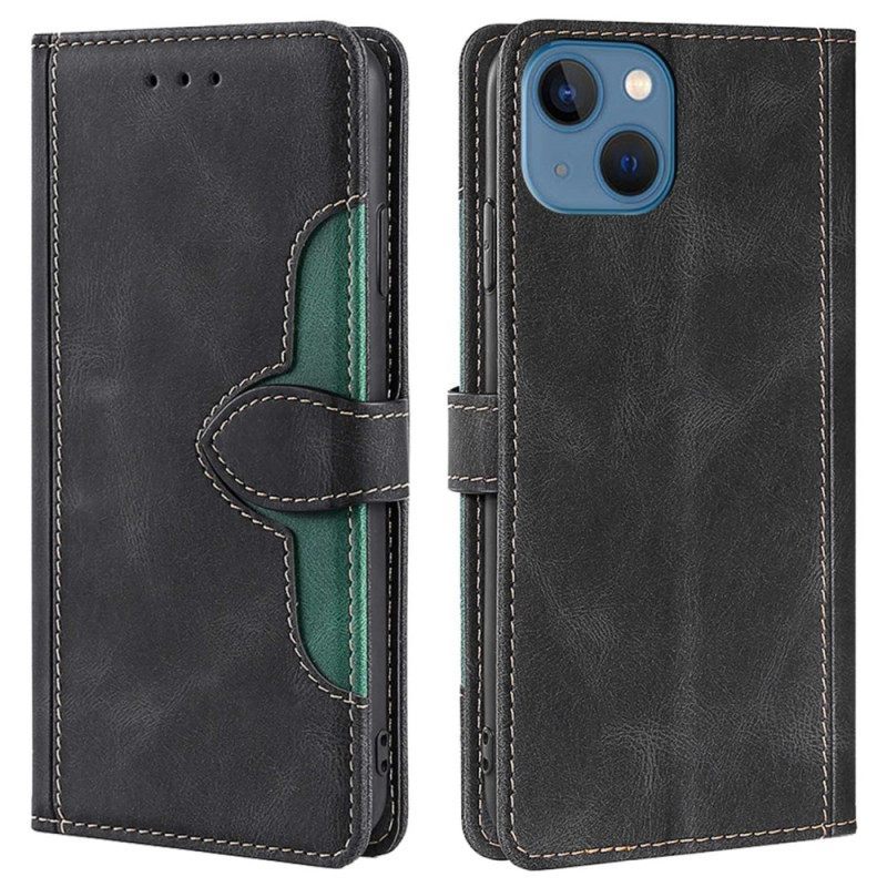 Κάλυμμα iPhone 14 Plus Faux Leather Bicolor Stylish