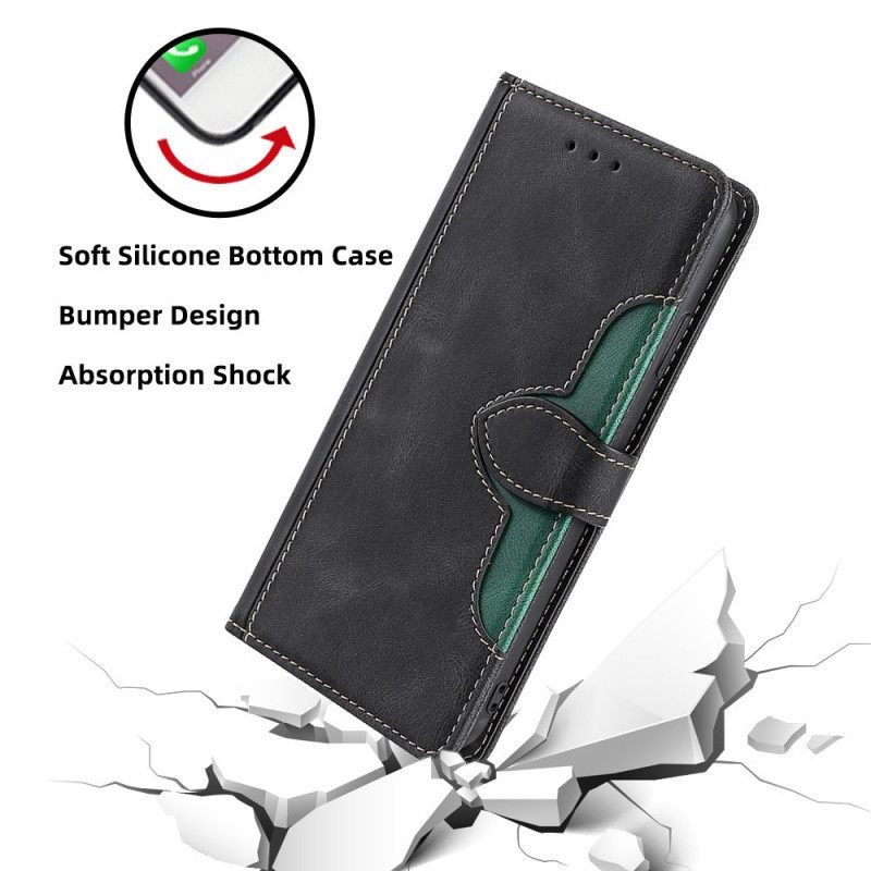 Κάλυμμα iPhone 14 Plus Faux Leather Bicolor Stylish