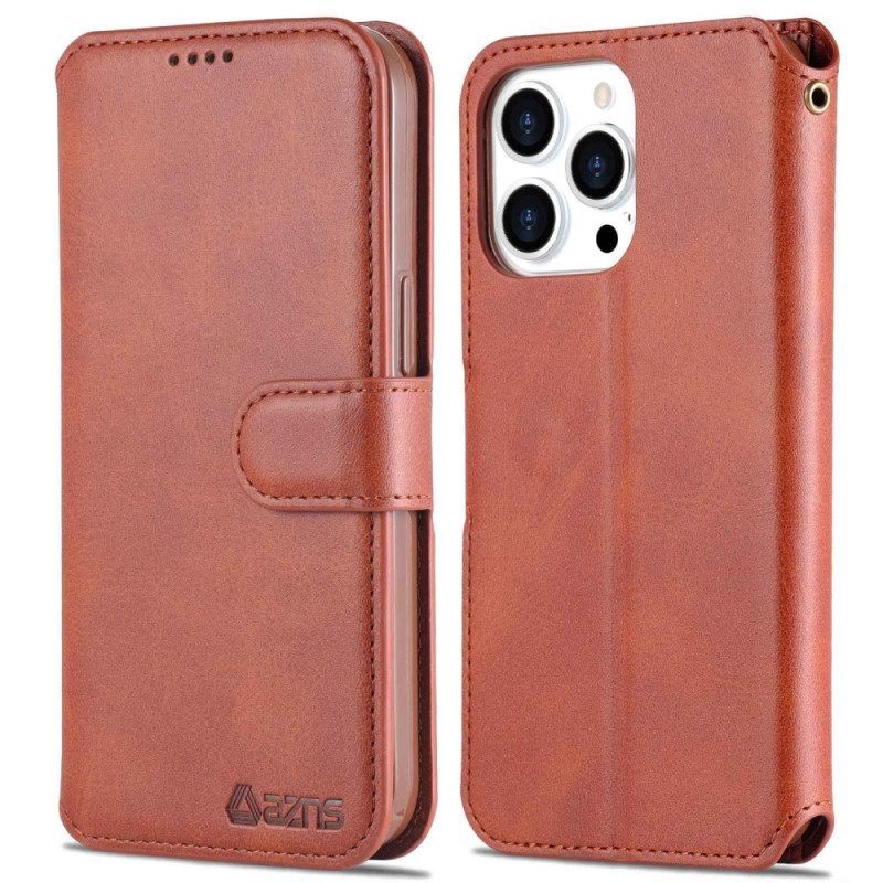 Κάλυμμα iPhone 14 Pro Azns Faux Leather