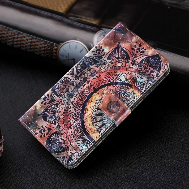 Κάλυμμα iPhone 14 Pro με κορδονι Πολύχρωμο Strappy Mandala