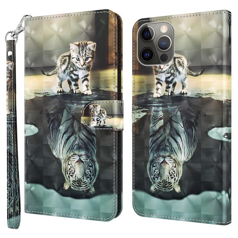 Κάλυμμα iPhone 15 Plus με κορδονι 3d Dream Kitten With Strap