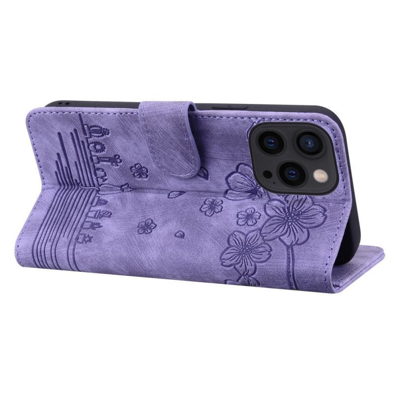 Κάλυμμα iPhone 15 Pro με κορδονι Thong Cat Daydream