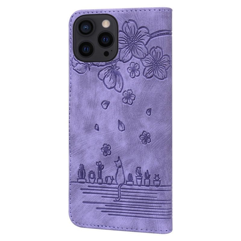 Κάλυμμα iPhone 15 Pro με κορδονι Thong Cat Daydream