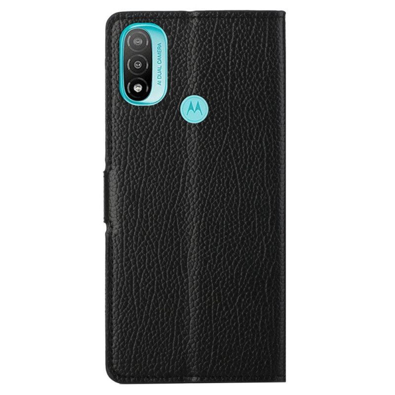 Κάλυμμα Moto G71 5G Litchi Grain Leather Effect