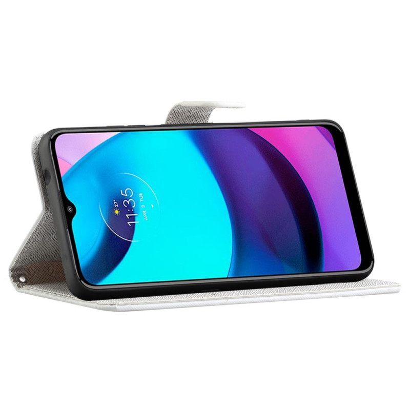 Κάλυμμα Moto G71 5G με κορδονι Strappy Diamond Butterflies