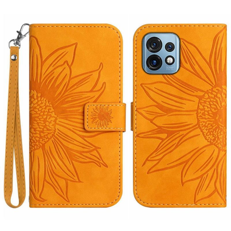 Κάλυμμα Motorola Edge 40 Pro με κορδονι Strappy Sunflower