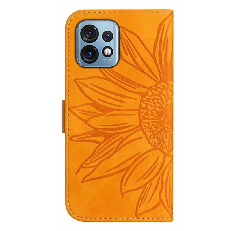 Κάλυμμα Motorola Edge 40 Pro με κορδονι Strappy Sunflower