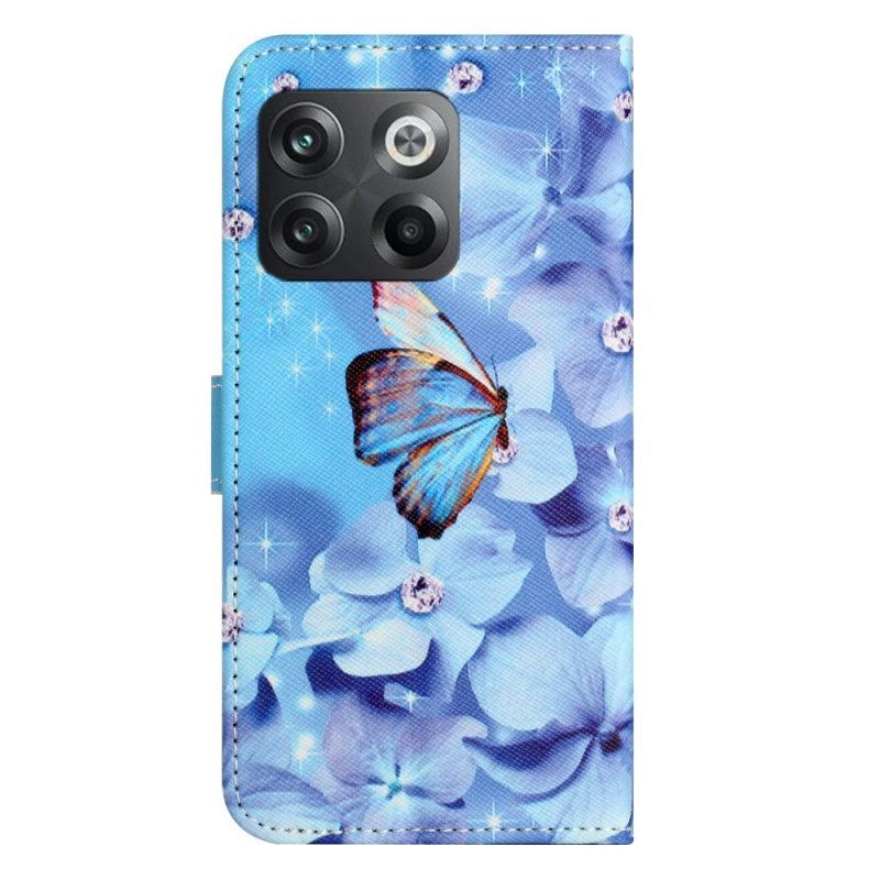 Κάλυμμα OnePlus 10T 5G με κορδονι Strappy Diamond Butterflies