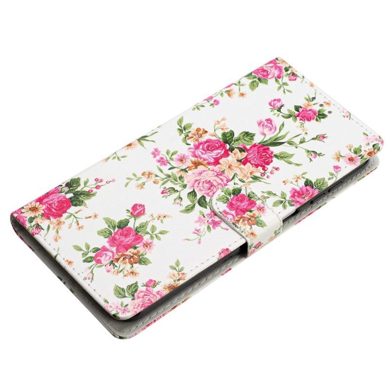 Κάλυμμα Oppo Reno 8 με κορδονι Strap Liberty Flowers