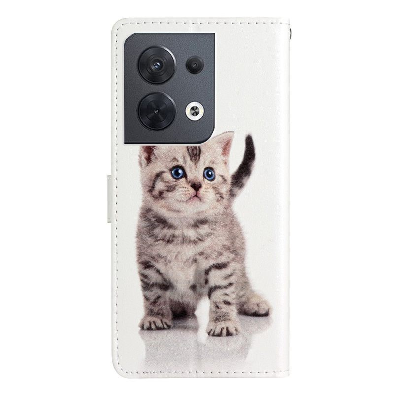 Κάλυμμα Oppo Reno 8 με κορδονι Strappy Kitten