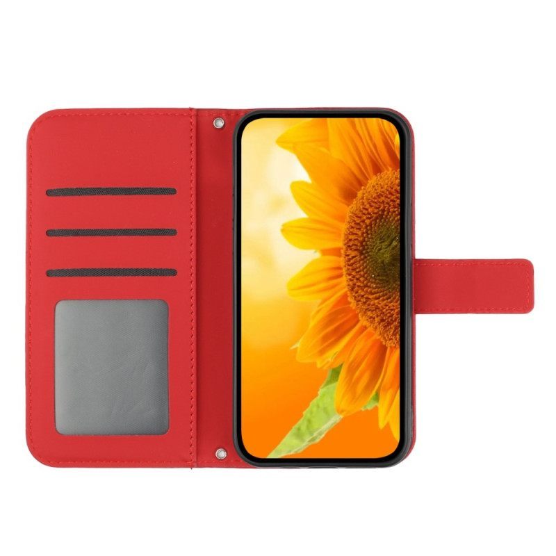 Κάλυμμα Oppo Reno 8 με κορδονι Strappy Sunflower