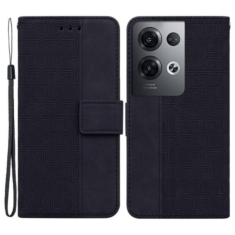 Κάλυμμα Oppo Reno 8 Pro με κορδονι Strappy Pattern