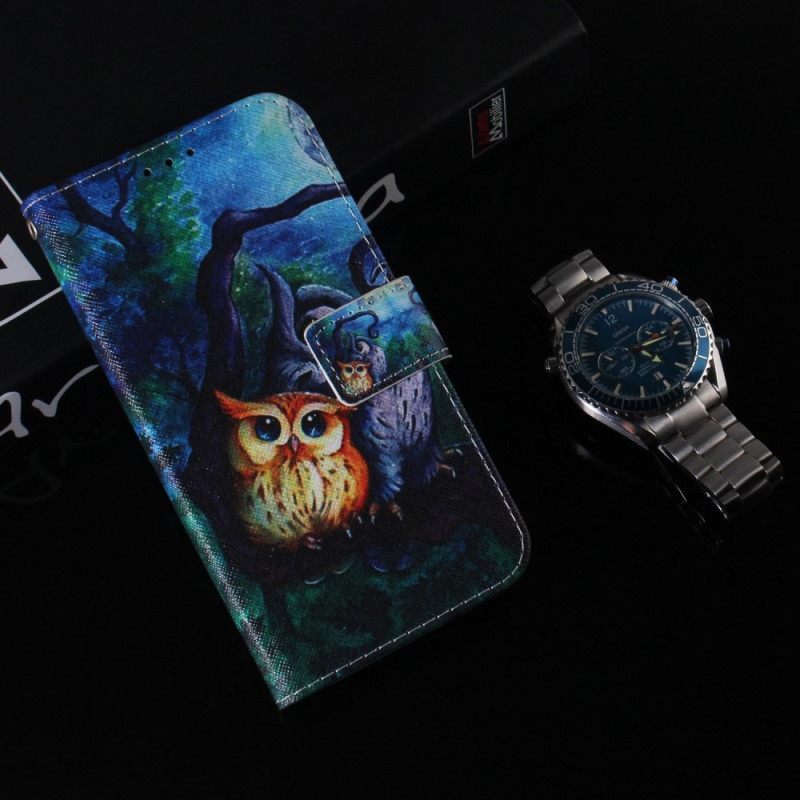 Κάλυμμα Oppo Reno 8 Pro με κορδονι Ζωγραφική Με Strappy Owls