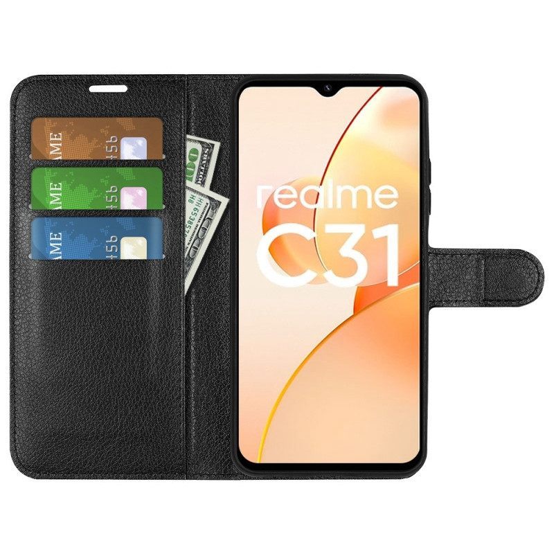 Κάλυμμα Realme C31 Λαμπερό Ψεύτικο Δέρμα