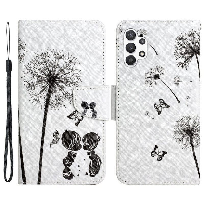 Κάλυμμα Samsung Galaxy A13 με κορδονι Lanyard Dandelions