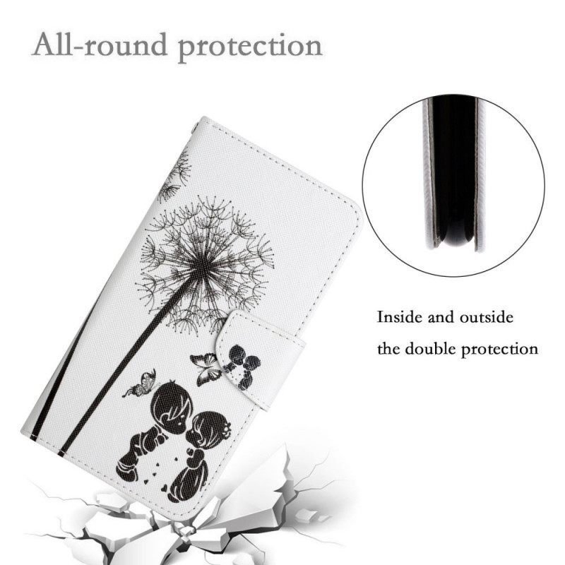 Κάλυμμα Samsung Galaxy A13 με κορδονι Lanyard Dandelions