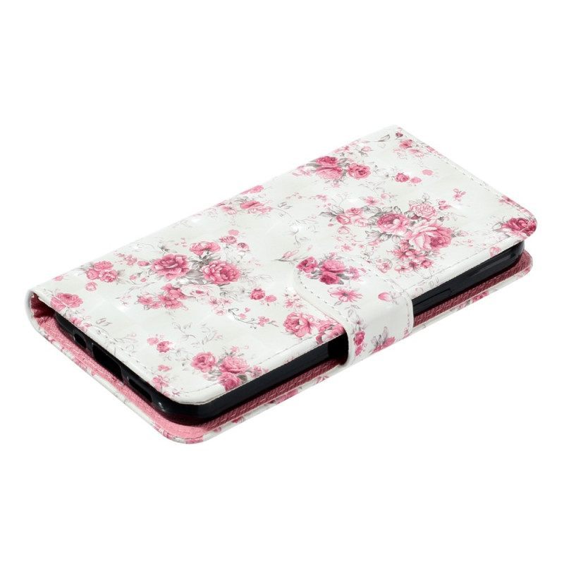 Κάλυμμα Samsung Galaxy A14 / A14 5G με κορδονι Strap Liberty Flowers