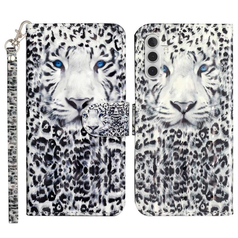 Κάλυμμα Samsung Galaxy A14 / A14 5G με κορδονι Strappy Leopard