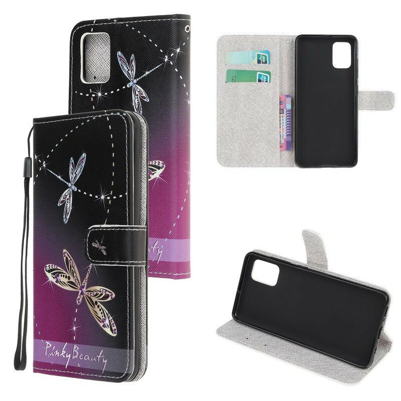 Κάλυμμα Samsung Galaxy A52 4G / A52 5G / A52s 5G με κορδονι Strappy Dragonflies