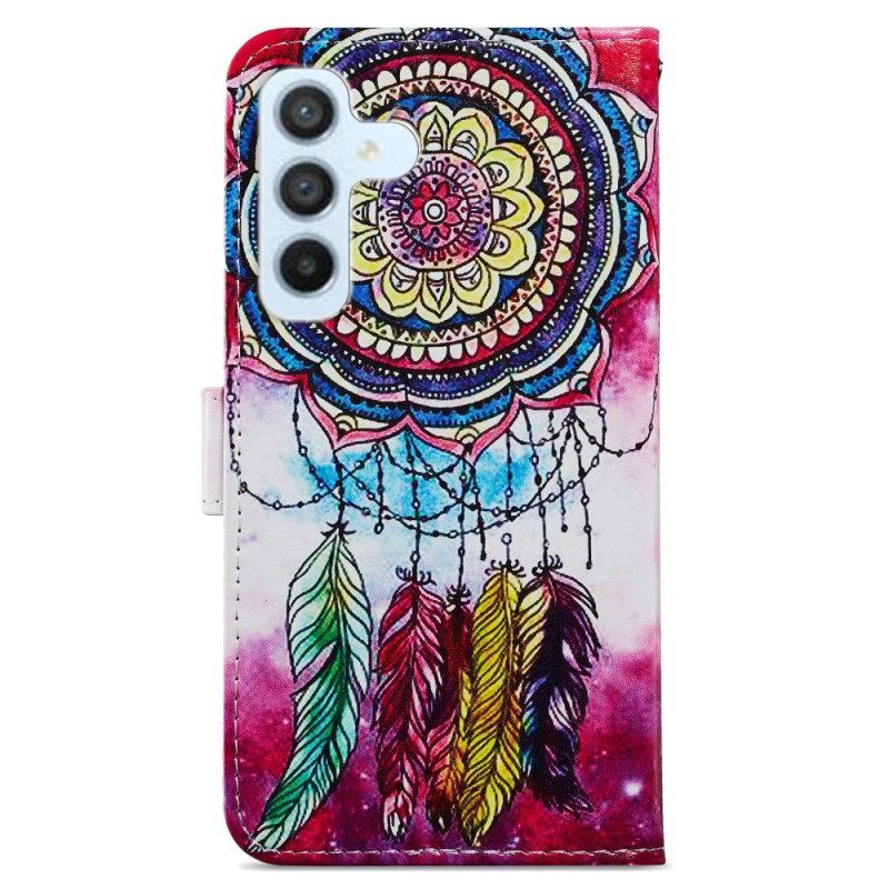 Κάλυμμα Samsung Galaxy A54 5G με κορδονι Ακουαρέλα Dream Catcher Με Λουράκι