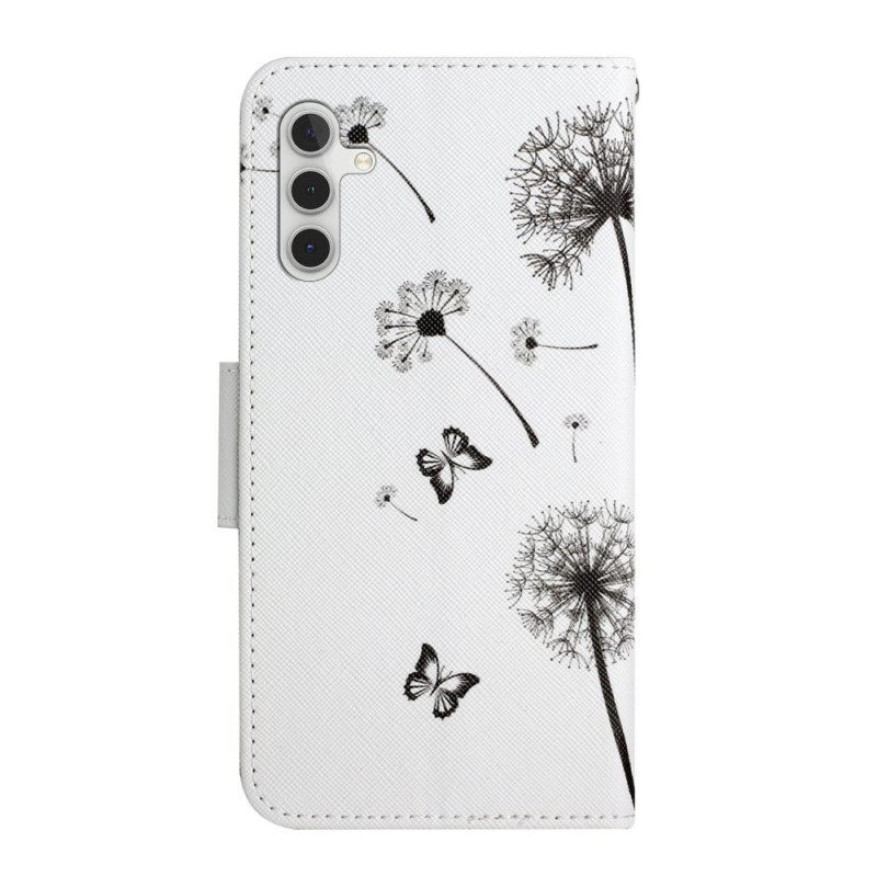 Κάλυμμα Samsung Galaxy A54 5G με κορδονι Lanyard Dandelions