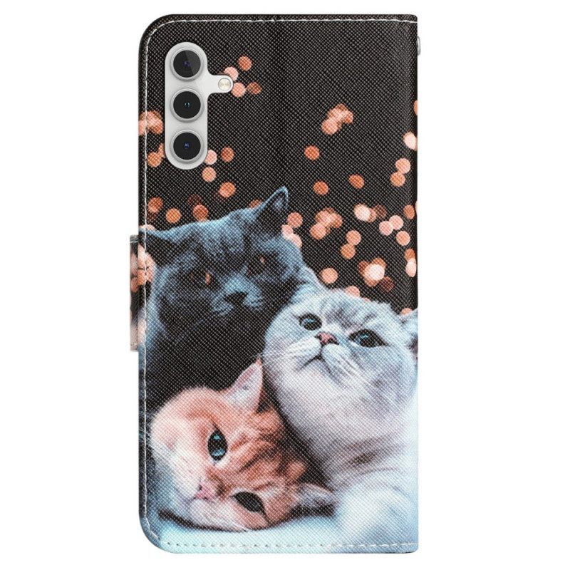 Κάλυμμα Samsung Galaxy A54 5G με κορδονι Μόνο Thong Cats