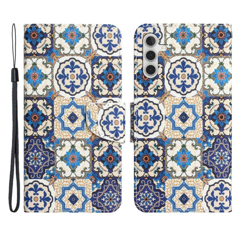 Κάλυμμα Samsung Galaxy A54 5G με κορδονι Strappy Patchwork