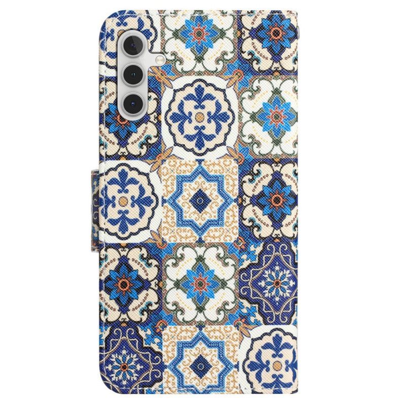 Κάλυμμα Samsung Galaxy A54 5G με κορδονι Strappy Patchwork