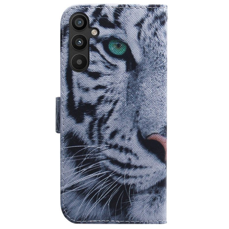 Κάλυμμα Samsung Galaxy A54 5G με κορδονι Strappy White Tiger