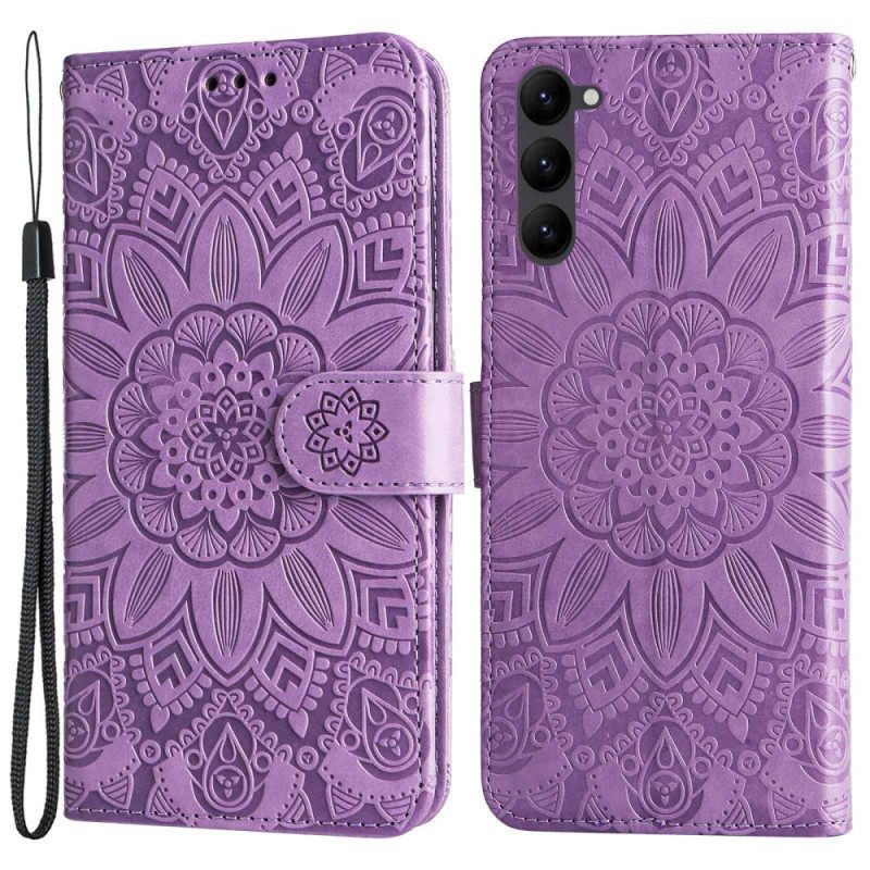 Κάλυμμα Samsung Galaxy S23 5G Mandala Sun Με Κορδόνι