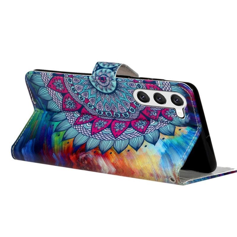 Κάλυμμα Samsung Galaxy S23 5G με κορδονι Πολύχρωμο Strappy Mandala