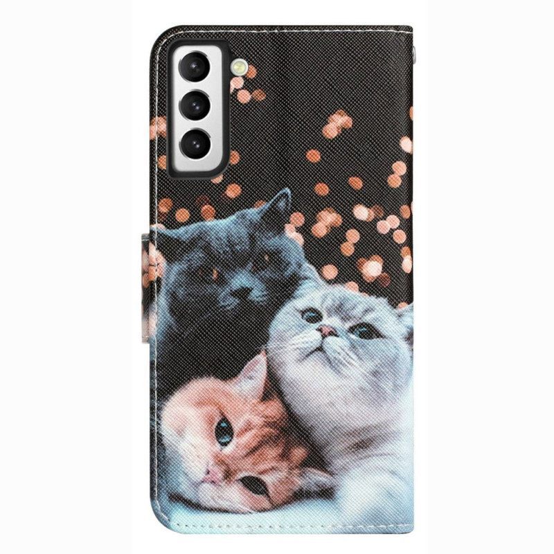 Κάλυμμα Samsung Galaxy S23 Plus 5G με κορδονι Μόνο Thong Cats