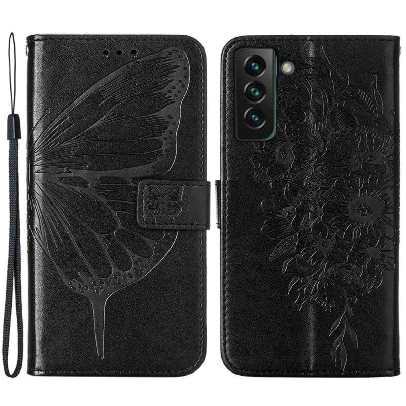 Κάλυμμα Samsung Galaxy S23 Plus 5G με κορδονι Μπαρόκ Strappy Butterfly