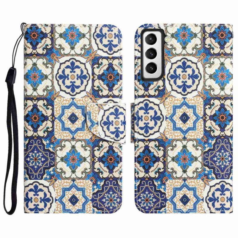 Κάλυμμα Samsung Galaxy S23 Plus 5G με κορδονι Strappy Patchwork