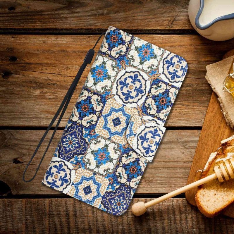 Κάλυμμα Samsung Galaxy S23 Plus 5G με κορδονι Strappy Patchwork