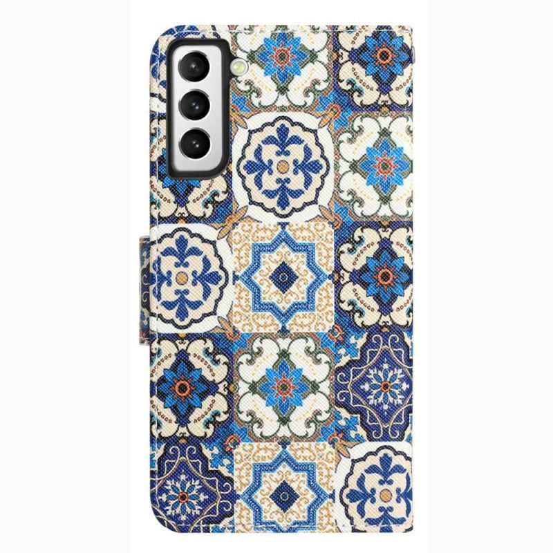 Κάλυμμα Samsung Galaxy S23 Plus 5G με κορδονι Strappy Patchwork