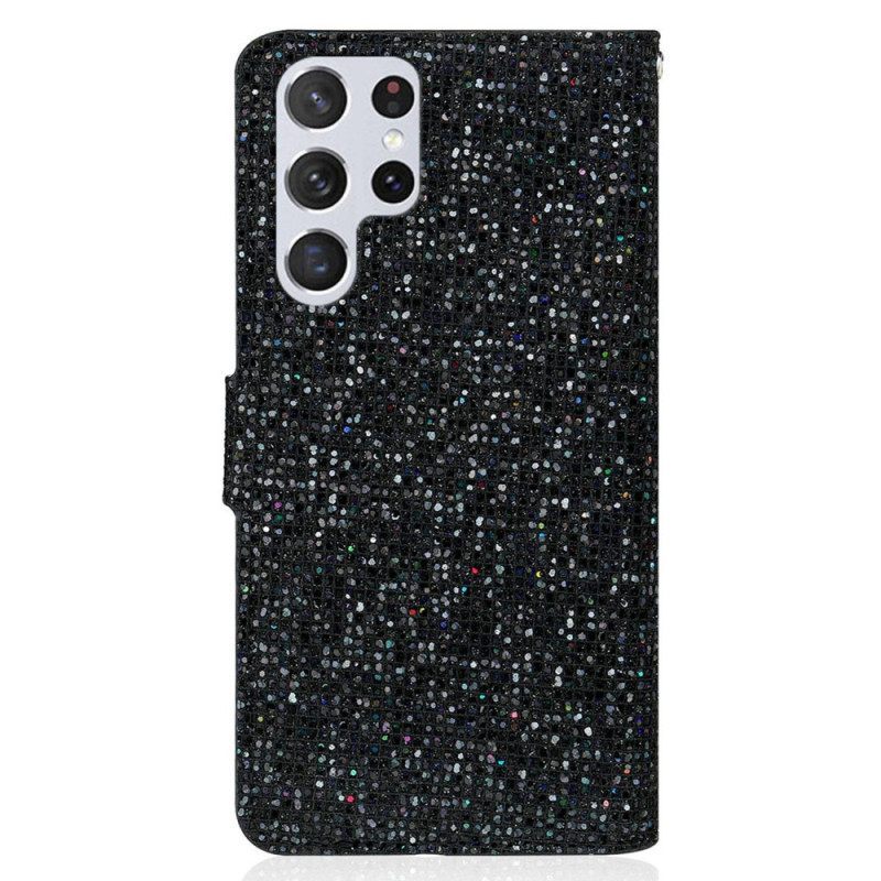 Κάλυμμα Samsung Galaxy S23 Ultra 5G με κορδονι Strappy Sequins