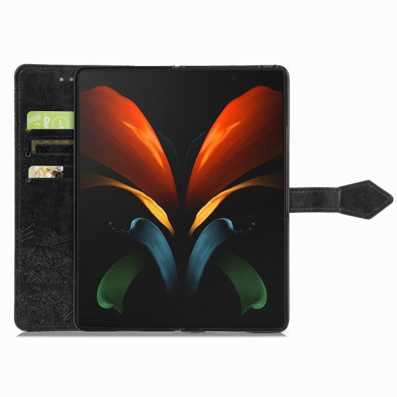 Κάλυμμα Samsung Galaxy Z Fold 4 με κορδονι Μεσαιωνική Strappy Mandala