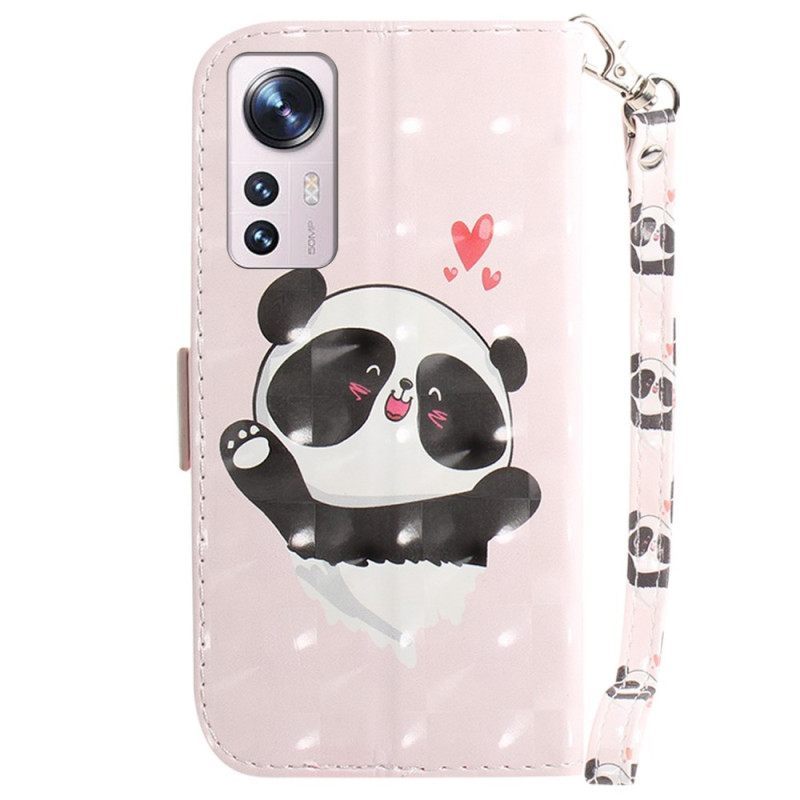 Κάλυμμα Xiaomi 12 / 12X με κορδονι Panda Love With Lanyard