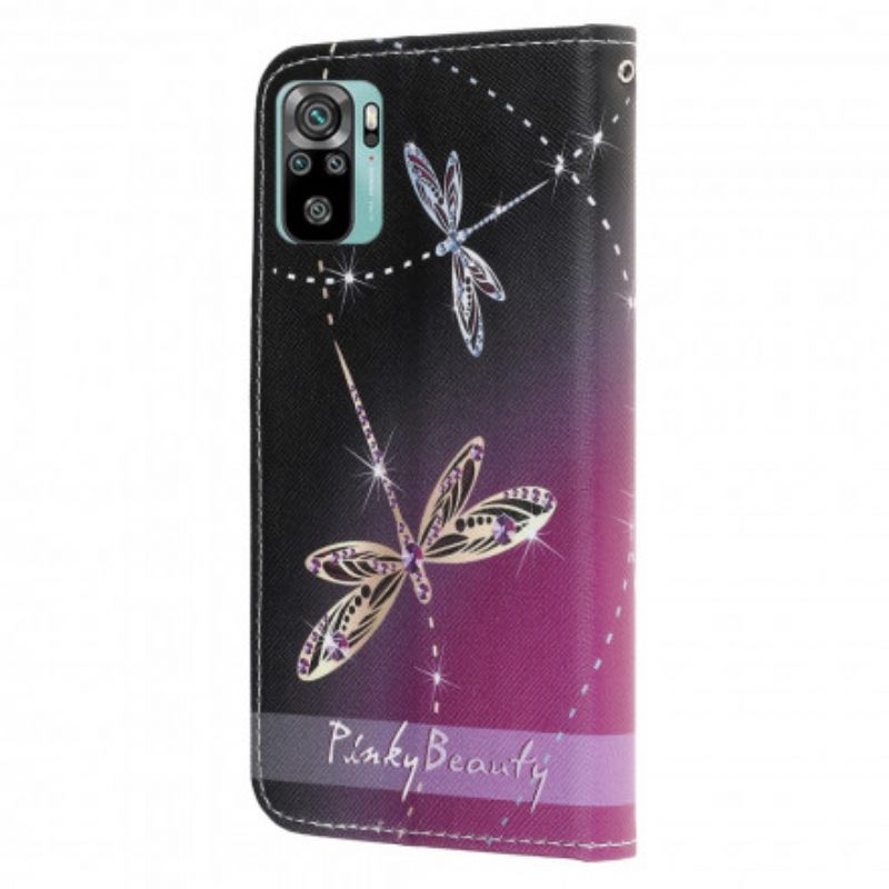 Κάλυμμα Xiaomi Redmi Note 10 / 10S με κορδονι Strappy Dragonflies