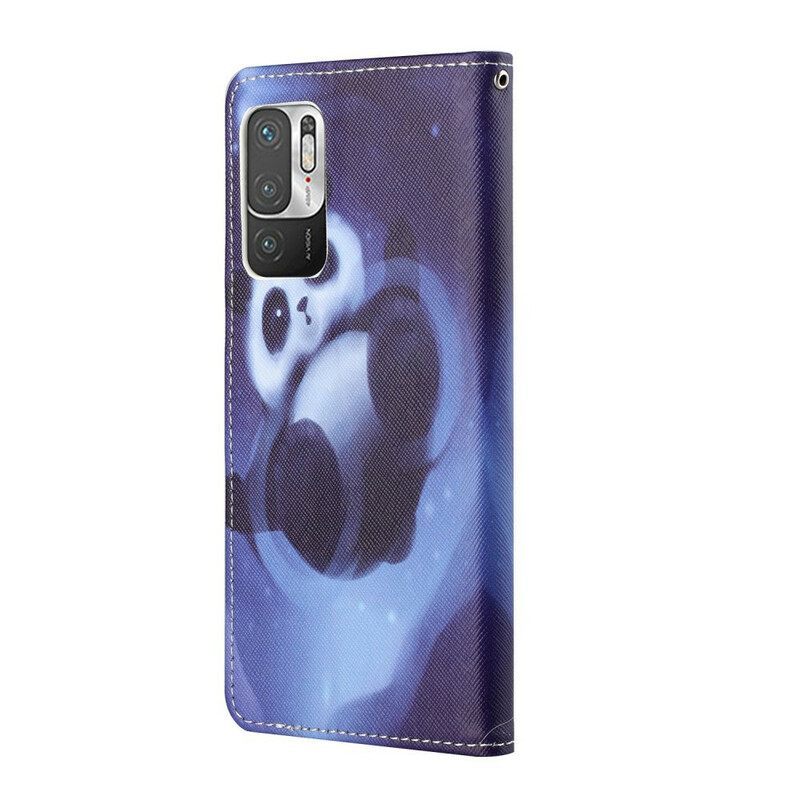 Κάλυμμα Xiaomi Redmi Note 10 5G με κορδονι Panda Space Με Κορδόνι