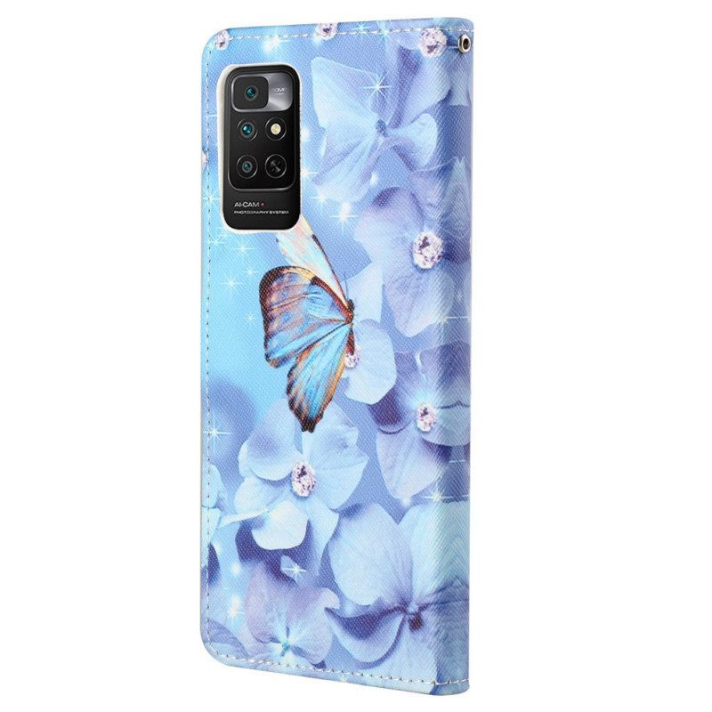 Κάλυμμα Xiaomi Redmi Note 11 / 11S με κορδονι Strappy Diamond Butterflies