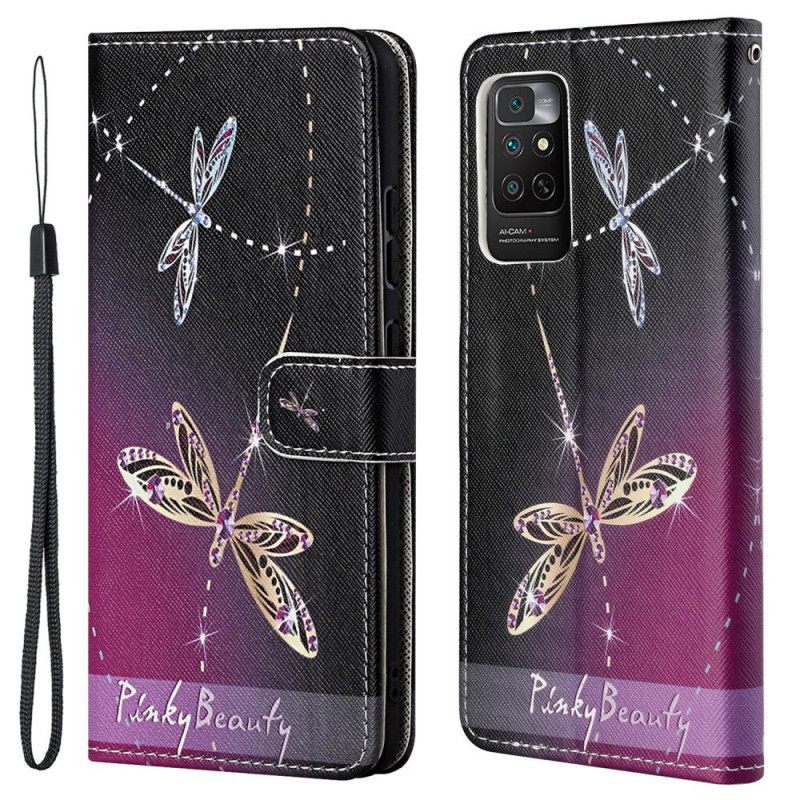 Κάλυμμα Xiaomi Redmi Note 11 / 11S με κορδονι Strappy Dragonflies