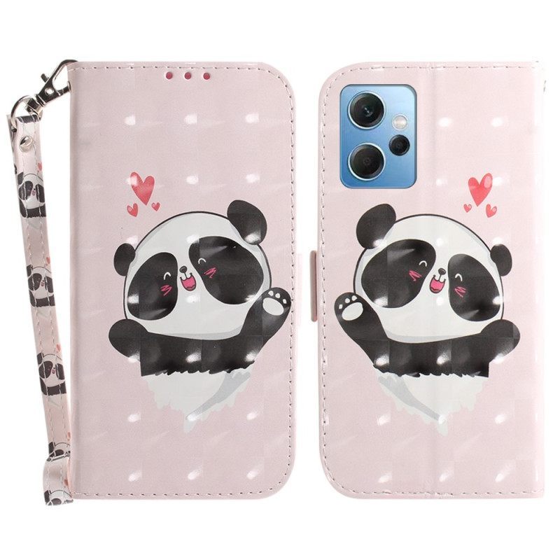 Κάλυμμα Xiaomi Redmi Note 12 4G με κορδονι Panda Love With Lanyard